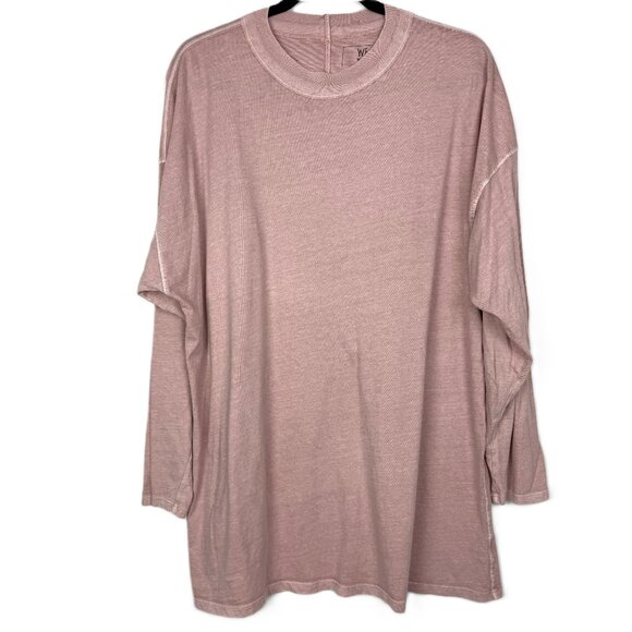 Free People Tops - We the Free People Be Free Long Sleeve Relaxed Fit Tunic Top Pink Large